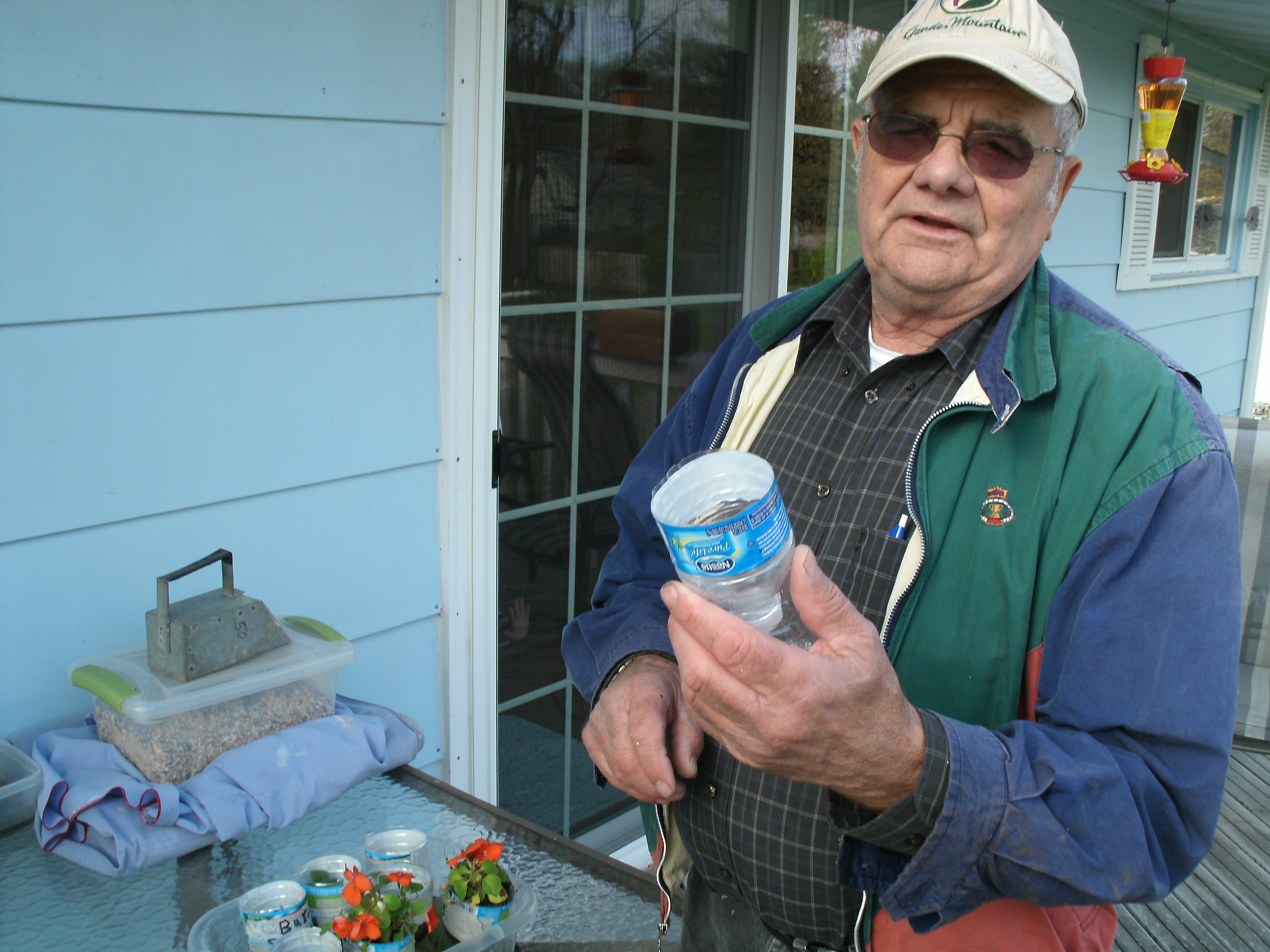 Resident finds new way of potting plants