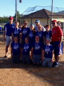 contributed photo The Sartell 12U Blue Fastpitch team took second place at the MMFL State qualifier tournament June 27-29 in Ham Lake, Minn. The team finished the tournament with a record of 7-2. They will play in the state tournament July 11-13. They also earned a spot in the NAFA northern national tournament July 17-20 in Eagan, Minn. Team members are (front row, left to right) Annette Lahn, Grace Vogt, Riley Trobec and Savannah Supan; (back row) Coach Mike Arneson, Sydney Lund, Marissa Martins, Shauna Schmidt,  Coach Bob Kulus, Maggie Kulus, Maren Arneson, Head Coach Bill Trobec.