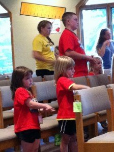 contributed photo Workshop of Wonders Vacation Bible School participants and volunteers practice a new song during VBS week.