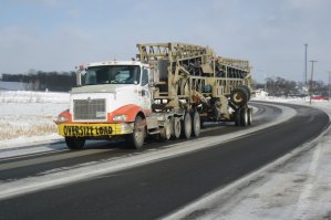 photo by Logan Gruber An truck travels down Highway 2, past Minnesota Street at around 50 mph on Monday.