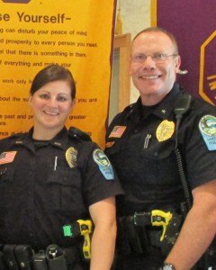 contributed photo Officer Lundquist and Chief Hughes