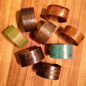 contributedphoto Amy Skeate-Carlson will be selling etched copper jewelry such as this at the Bruno Press location. 