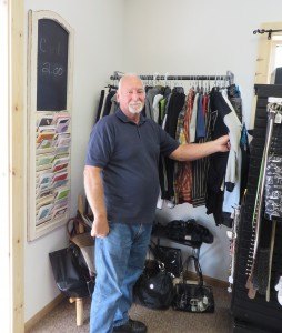 photo by Cori Hilsgen Malcolm Haviland, from the United Kingdom, stopped to see if the store carried any "jumpers." He explained his version of a "jumper" is a pullover-type sweater. 