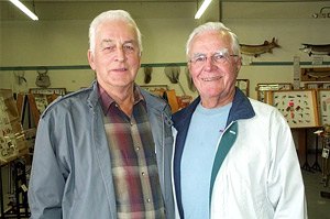 contributed photo Morry Sauve (left) and Al Baert are old friends and fishing buddies who started the Minnesota Fishing Museum, which is now housed in Little Falls.