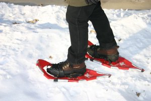 photo by Steven Wright O'Brien hopes to have an afternoon program dedicated to snowshoeing. With the help of a state grant, the community education program in Sartell-St. Stephen was able to purchase snowshoes for kids to try.