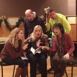 contributed photo Pictured at Rumors practice (front row, from left to right) are the following: Aimee Minerath, Karla Reichel and Tamara McClintock; (back row) Brad Busse and Paul Undersander.