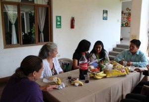 contributed photo The Pflueger family joined Aura Camargo Perez and her parents for a picnic lunch before Perez's high school graduation in Guatemala. The Pfluegers have sponsored Perez for 15 years through Common Hope. Pictured are (left to right) Sara Pflueger, Toni Pflueger, Perez, Maria (Perez's mother) and Mario (Perez's father). 