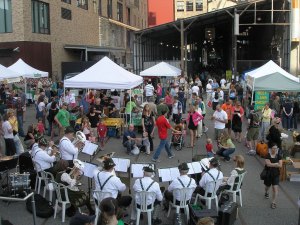 contributed photo Musicians play polka tunes during an outdoor festival at the Mill City Museum, which will be a destination on the next rail-ride trip by the Sartell Senior Connection.