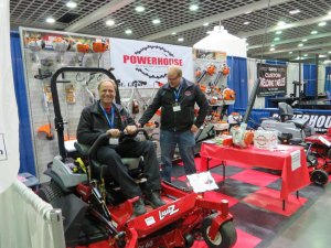 photo by Cori Hilsgen Vic Boeckmann (left) and Michael Boeckmann demonstrate some of the new equipment offered at Powerhouse Outdoor Equipment. 