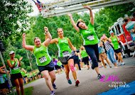 contributed photo A group of women in the Twin Cities runs a “Moms on the Run” course recently. A branch of that same program will start this month by Sartell resident Tami Huberty. 