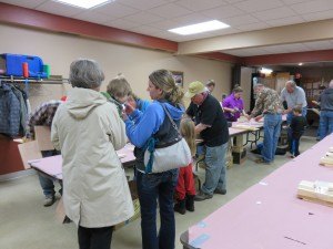 photo by Logan Gruber The St. Joseph Rod & Gun Club's annual Wood Duck, Bluebird & Wren House Building Night draws many to the American Legion in St. Joseph. One of the organizers, Al Kalla, said they use up all of their wood kits nearly every year.