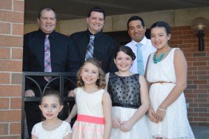 contributed photo Daddy-Daughter Date Night was held March 14 at the College of St. Benedict. Dads brought their daughters to a nice supper and dance, and there were prizes for the daughters too. Daughters (from left to right) Loren and Taylor Thoma, Hannah Reiter and Aaliyah Mixteco; with dads (second row) Mark Thoma, Wayne Reiter and Francisco Mixteco. These dads had a fantastic time with their daughters. A big thank you to the sponsors, as these dads and daughters had a blast on the dance floor. They now have a new tradition to repeat annually with their special dads.   