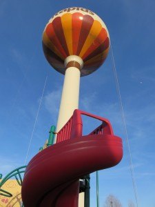 photo by Logan Gruber The water tower will be undergoing some work over the coming weeks. Just over a week ago work began, as crews closed off Tower Park while re-painting and adding some features to the water tower. Work is expected to finish around July 7.