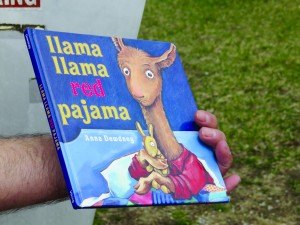 photo by Logan Gruber The millionth book delivered by the United Way's Imagination Library initiative was Llama llama Red Pajama by Anna Dewdney. The book was delivered to Layla Hawkins, 15 months, in St. Joseph.
