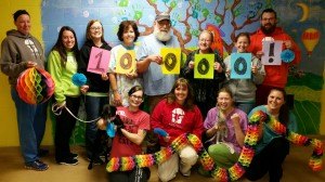 contributed photo Members of the Tri-County Humane Society gather for a celebratory 40th birthday photo and for also reaching its goal of getting 10,000 “likes” on its Facebook page. Front row (left to right) are Sara Morales, Laura Lund, Kendra Winkelman and Kasey Hansen; (back row) Andrea Jaekel, Anna Stratton, Rose Hegerle, Kay Klein, Al Zimmerman, TCHS Director Vicki Davis, Marissa Kazeck and Adam Lewis. 