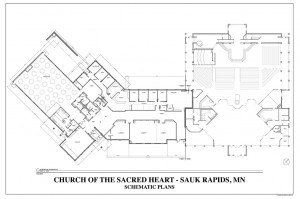 contributed photo The proposed plans for Sacred Heart's expansion, which will include new meeting rooms, offices and a fellowship hall.