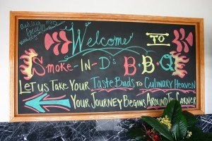 photo by Steven Wright The sign inside the entry way of Smoke-In-D's BBQ invites customers on a journey to "culinary heaven."