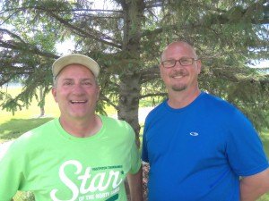 photo by Dennis Dalman Bill Davison (left) and Rich Sylte were instrumental in developing and strengthening a girls fastpitch softball program in Sartell during the past decade. Their goal, which they accomplished, was to expand the program to include all age groups and skill levels.  