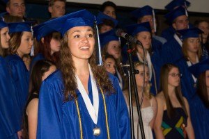 Miranda Garman sang a solo during the choirs performance of "Loch Lomond".