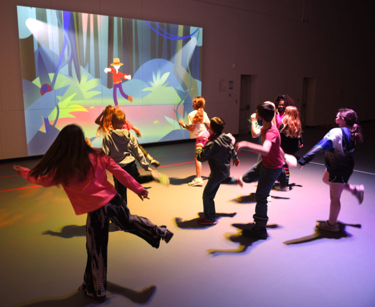 Students get moving with Riverview’s motion wall