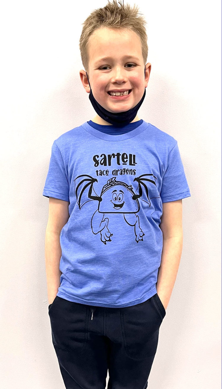 Student-designed T-shirts available at The Mill