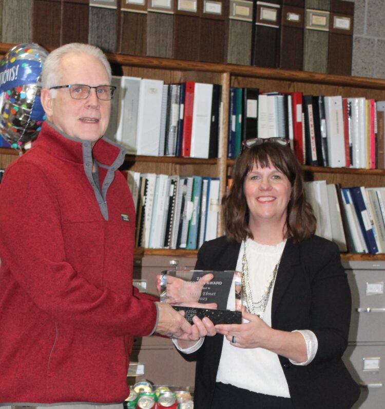 Ebnet honored with Zapp Historian Award