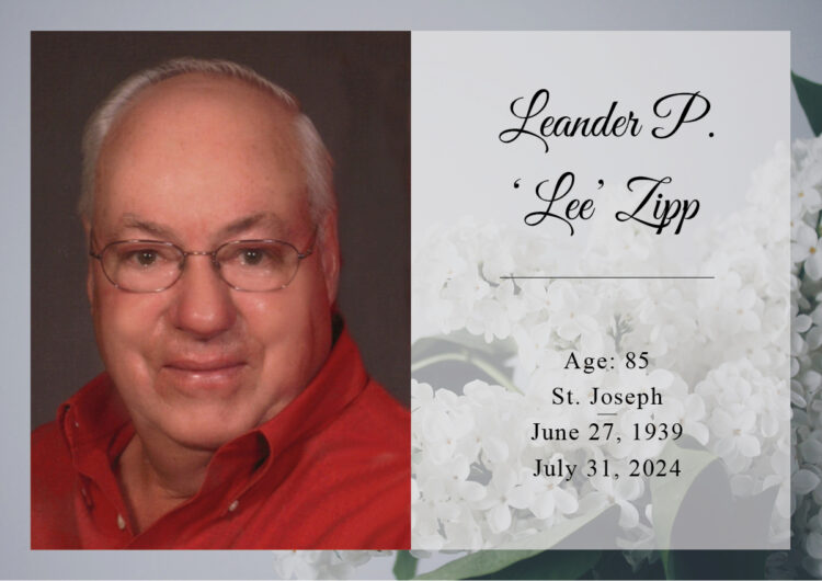 Funeral for Leander P. ‘Lee’ Zipp, 85, of St. Joseph