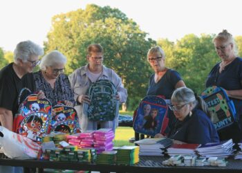 Packing backpacks for a cause