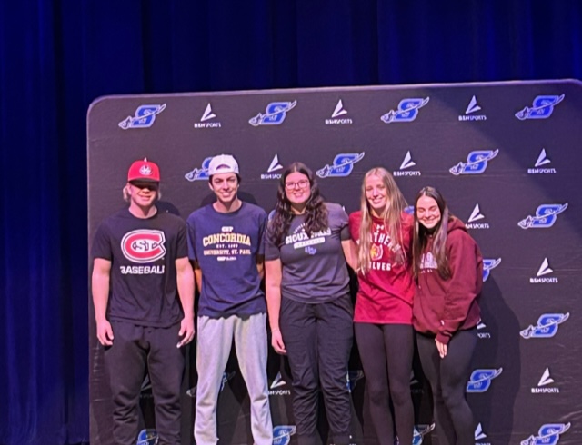 Five Sabre athletes honored at ‘Fall Signing Day’