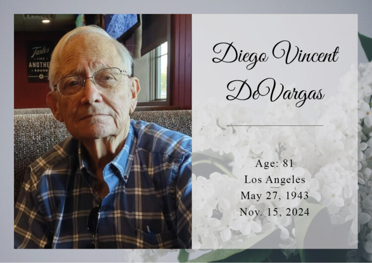 Funeral for Diego Vincent DeVargas, 81, of Los Angeles