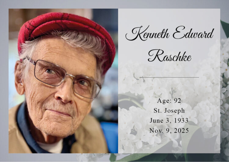 Funeral for Kenneth E. Raschke, 92, of St. Joseph